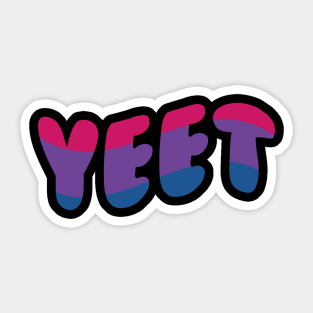 Yeet Bisexual Pride Flag Colors Funny LGBTQ Meme Sticker